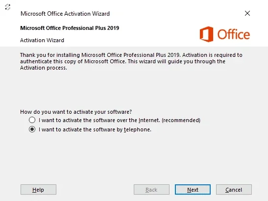 How to Activate Your Product 2 Microsoft Office Activation Wizard showing telephone activation option selection.